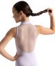 Zip Front Leotard with Polka Dot Mesh Back for Girls by Capezio 12002c