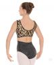 Eurotard's Women's Vintage Lace Foil Distressed Half Back Leotard 66762