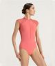 Women's PAMELA Zip Front Mesh Cap Sleeve Leotard by Nikolay DA3044MPN
