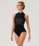 Mock Neck Zip Front Halter Leotard for Women by Bloch L0555