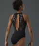 Mirella Women's Watercolor Mesh Halter Leotard M3104LM