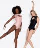 Flowered Lace Microfiber Mock Neck Women's Leotard by So Danca RDE2384
