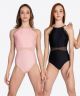 High Neck Lace Camisole Leotard for Women by So Danca RDE2390