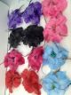 Rose Flower Clip with Feather