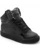 Black/Black Pop Tart Grid Hop Hop Sneakers for Children by Pastry PK153105